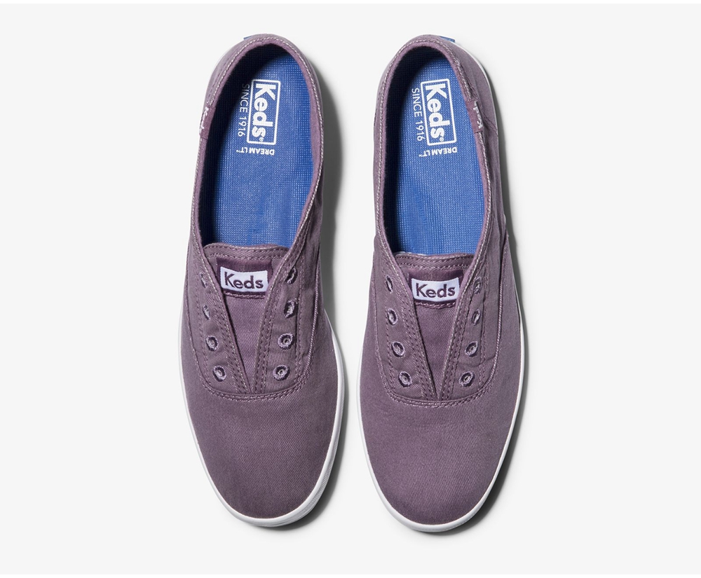 Slip On Γυναικεια - Keds Chillax Washable - Μωβ - QEZSR5249